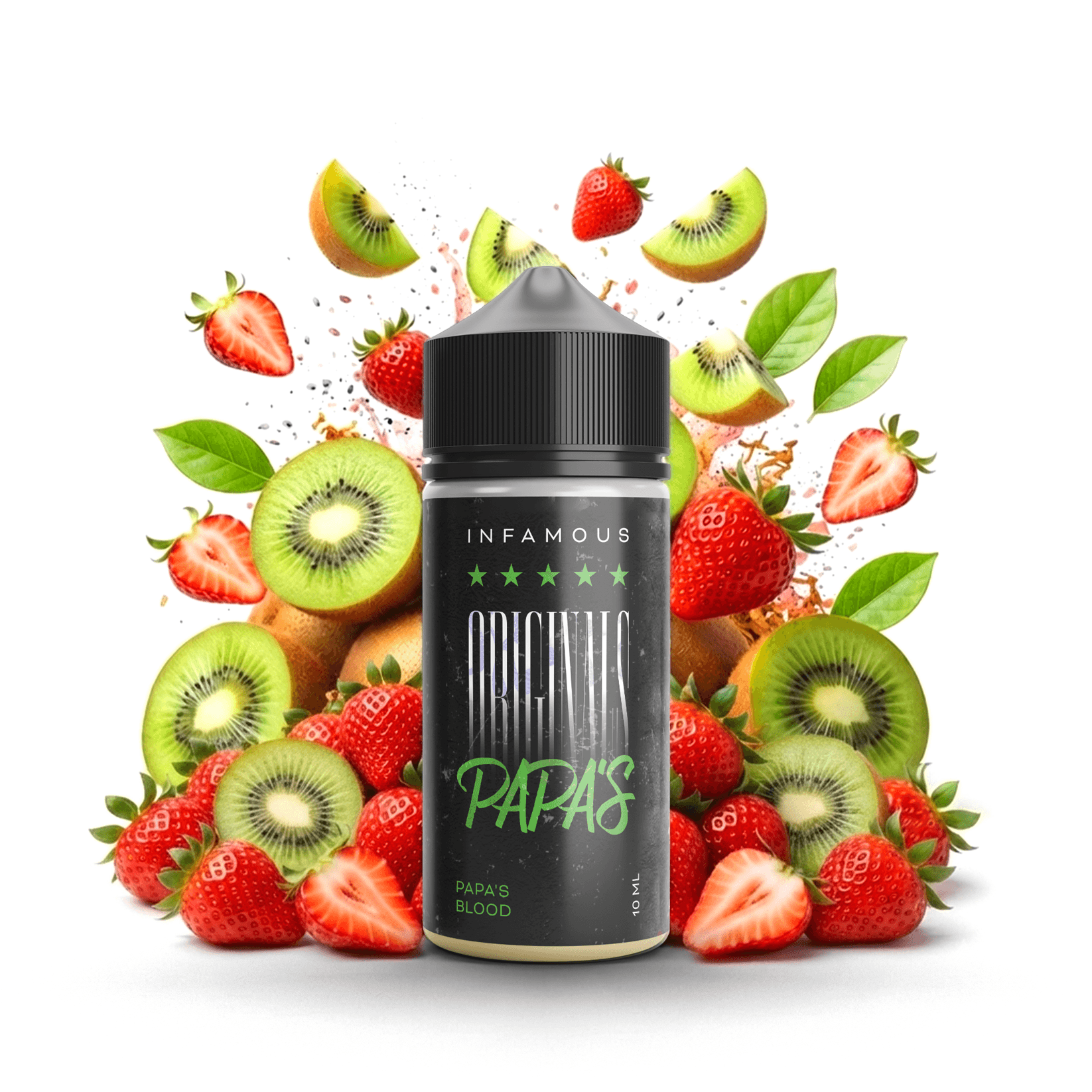 Příchuť SNV Infamous Originals - Papa´s Blood - jahody a kiwi 10ml/100