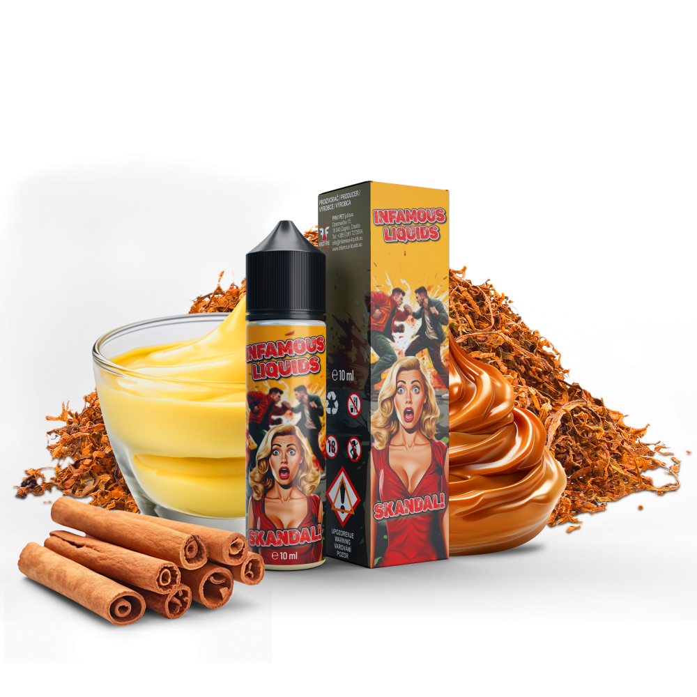 Příchuť SNV Infamous Special - Skandal - tabák s karamelem, 10ml