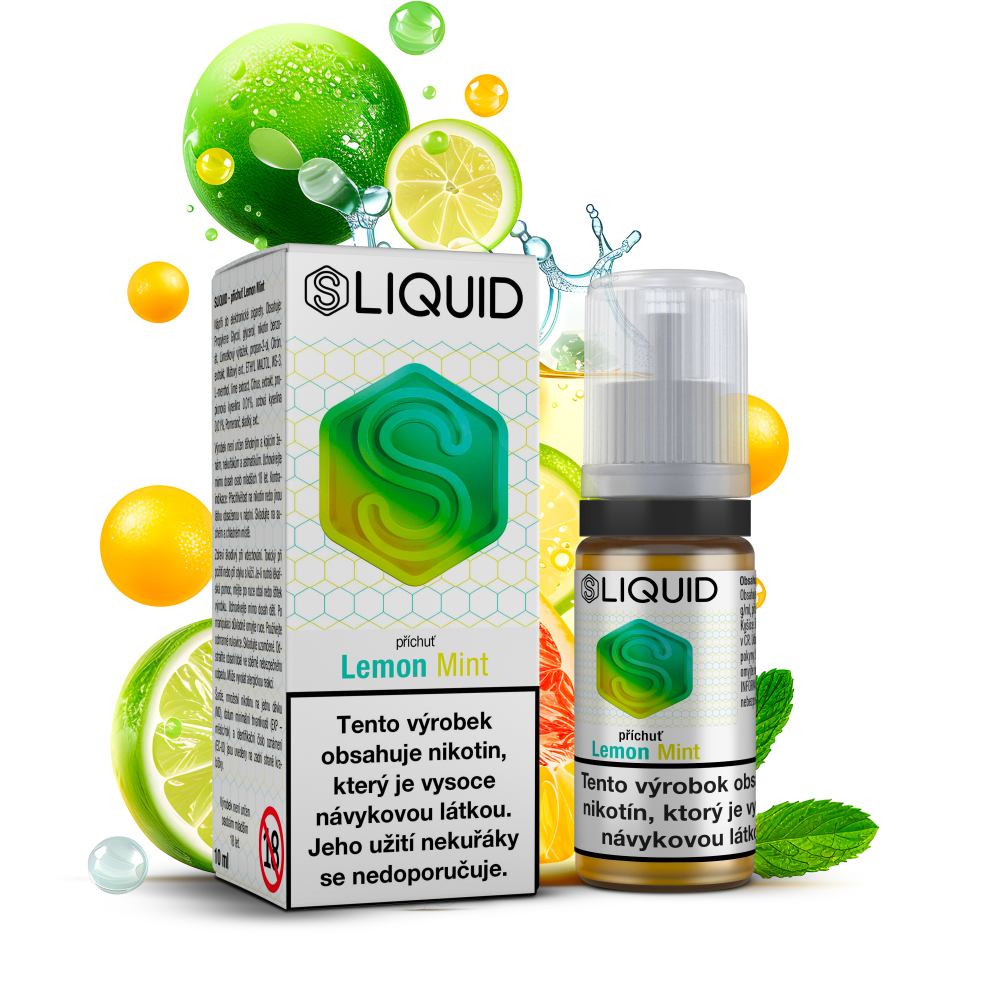 S - Liquid SLiquid - Citron s mátou - Lemon Mint Nikotin: 20 mg