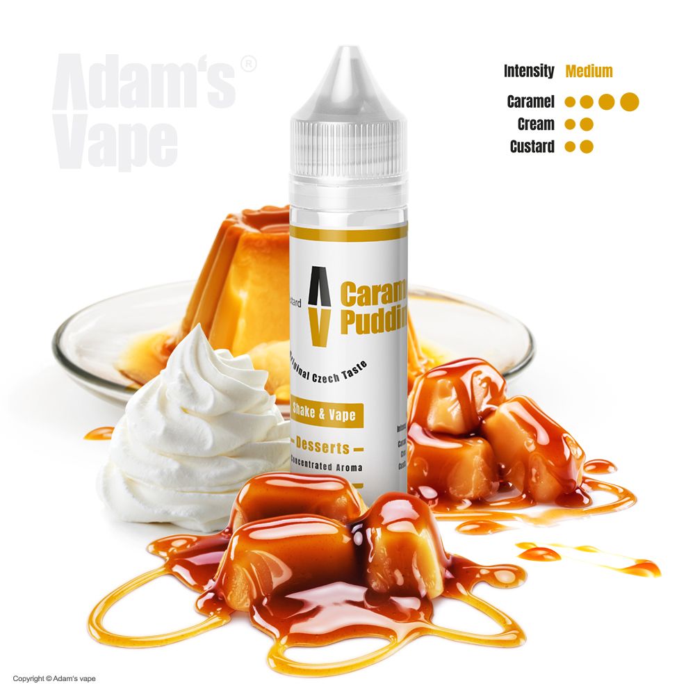 Příchuť Adams vape - Caramel Pudding / Karamelový pudink 10ml SnV