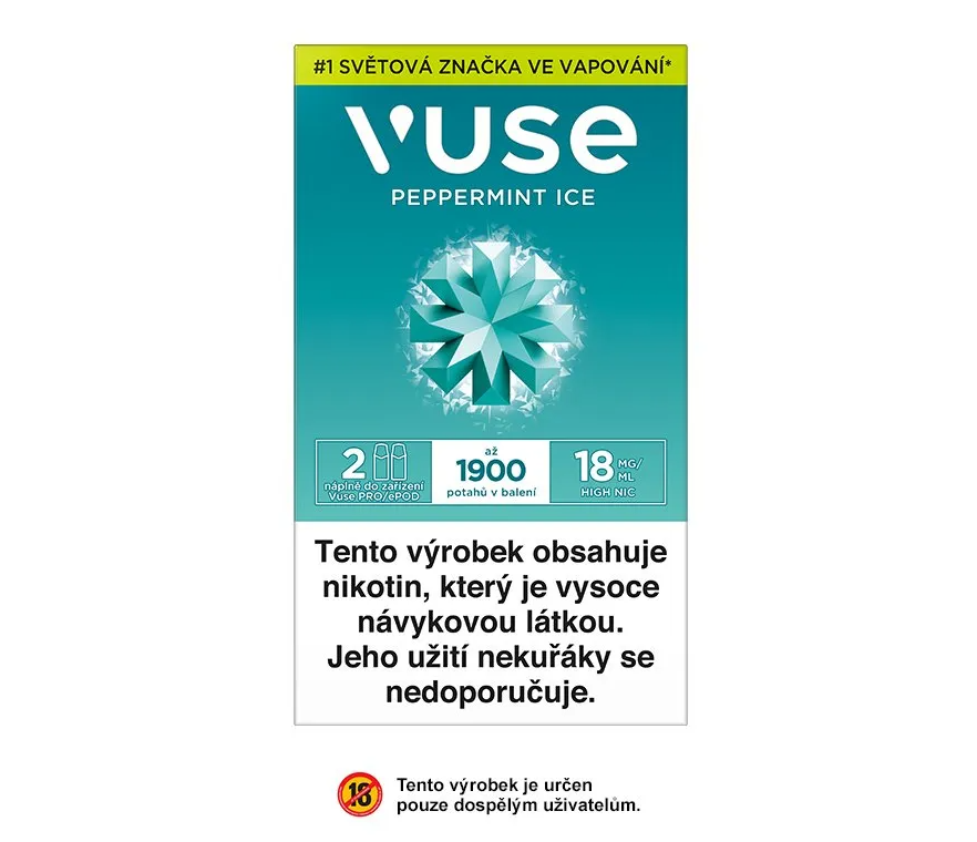 BAT (British American Tobacco) VUSE ePOD náplň Peppermint Ice 2ML 18MG - 2KS