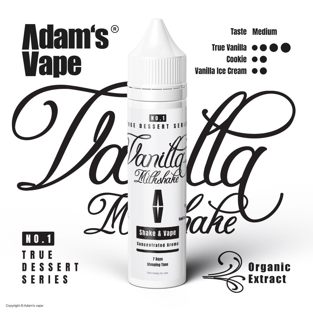 Příchuť Adams vape SnV: True Dessert Series - Vanilla Milkshake / Vanilkový Milkshake 10ml