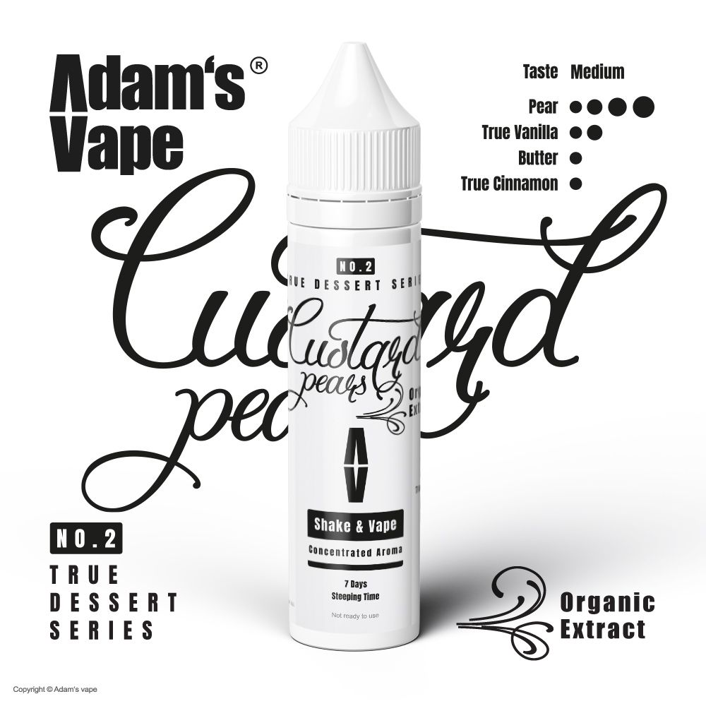 Příchuť Adams vape SnV: True Dessert Series - Custard Pears / Pečené hrušky s pudinkem 10ml