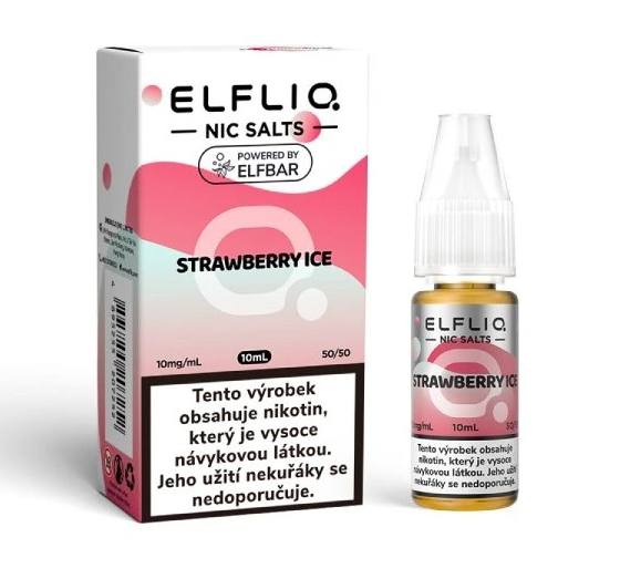 Nikotinová Sůl ELF BAR ElfLiq - Strawberry Ice 10ml Nikotin: 20 mg