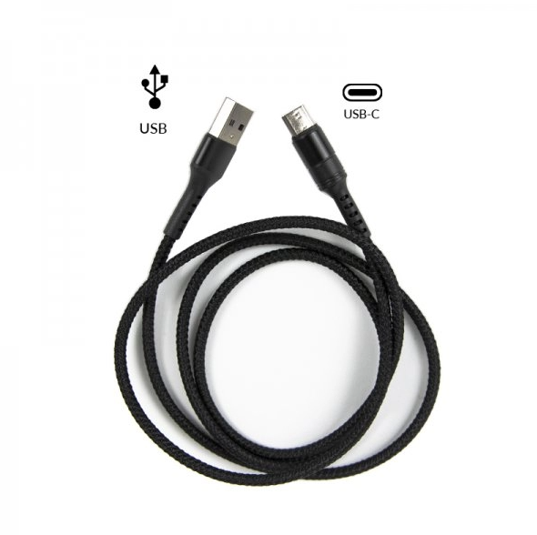 Ostatní Kabel USB-C 5A Charge 1m s nylonovým opletem - Černá