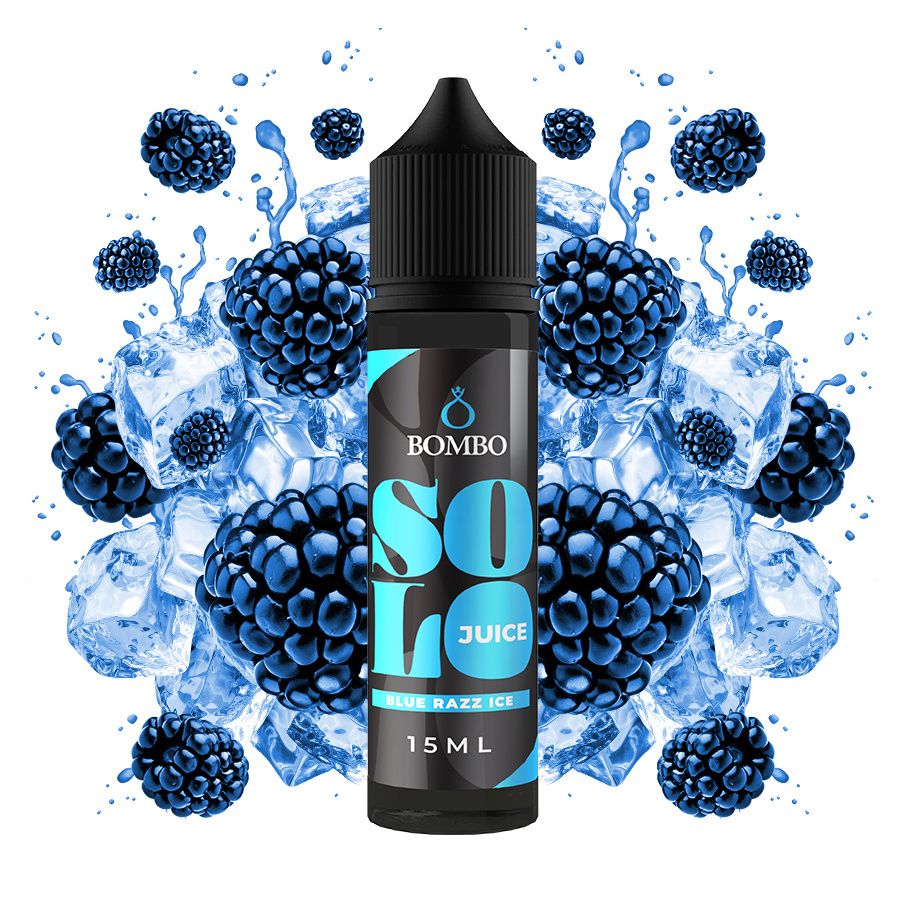 Příchuť SNV Bombo - Solo Juice - Blue Razz Ice 15ml