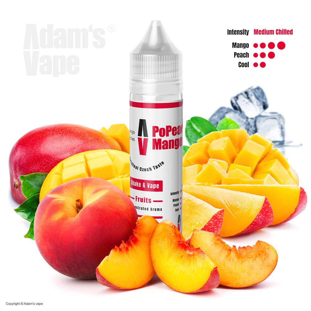 Příchuť Adams vape SnV: PoPeachi Mango / Vychlazené mango s broskví 10ml