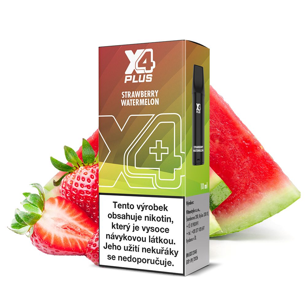 Přednaplněný Pod X4 Plus - Jahoda a meloun / Strawberry and Watermelon - 20mg - Kolek Q