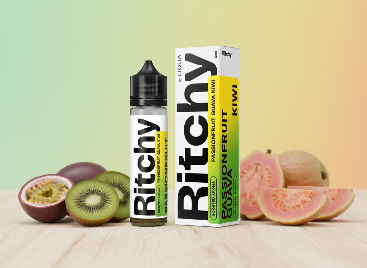 Ritchy - Liqua Příchuť LIQUA RITCHY - Passionfruit Guava Kiwi / Marakuja, Guava, Kiwi 10ml SnV