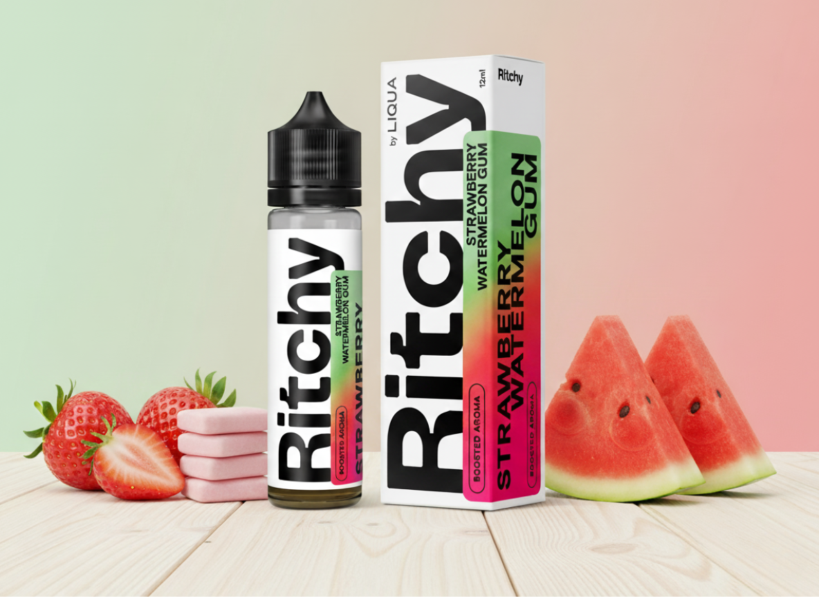 Ritchy - Liqua Příchuť LIQUA RITCHY - Strawberry Watermelon Gum / jahodovo melounová žvýkačka 10ml SnV