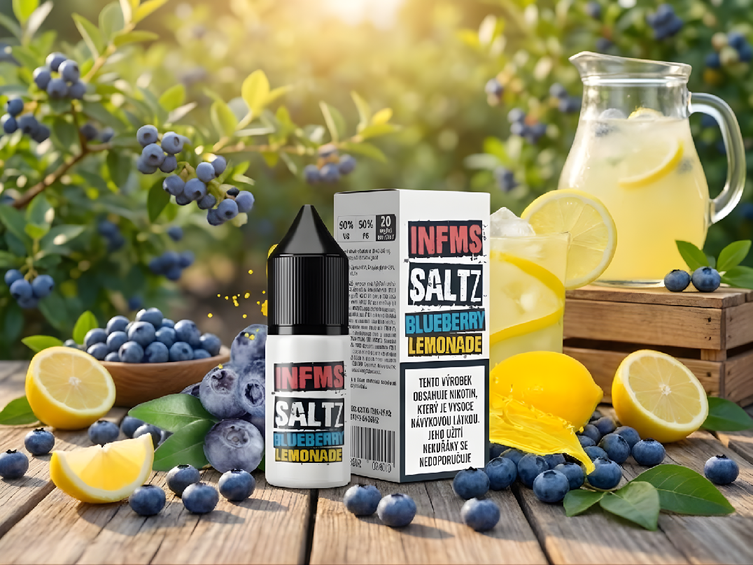 Nikotinová Sůl Infamous Saltz - Blueberry lemonade / Borůvková limonáda - 20mg/ml