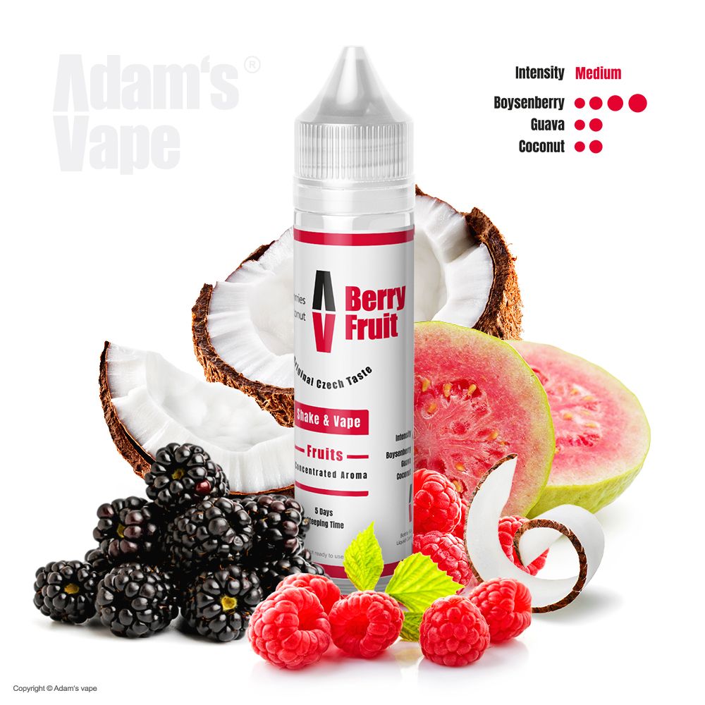 Příchuť Adams vape SnV: Berry Fruit / Bobulové ovoce s kokosem 10ml