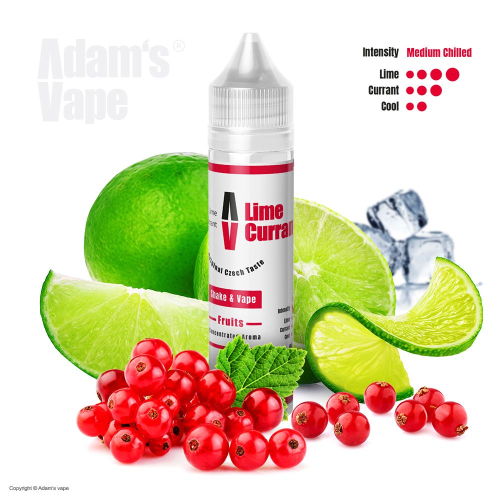 Příchuť Adams vape SnV: Lime Currant / Rybíz s limetkou na ledu 10ml