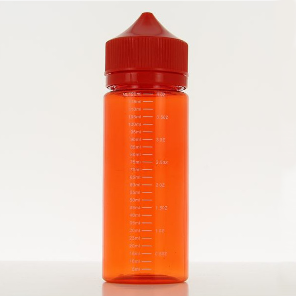 Úzká unicorn lahvička se špičkou s ryskou - 120ML - ČERVENÁ