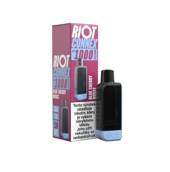 Riot Squad RIOT Connex 1000 POD náplň - Blue Cherry Burst Nikotin: 10 mg