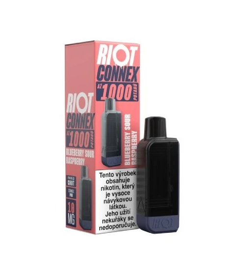 Riot Squad RIOT Connex 1000 POD náplň - Blueberry Sour Raspberry Nikotin: 10 mg
