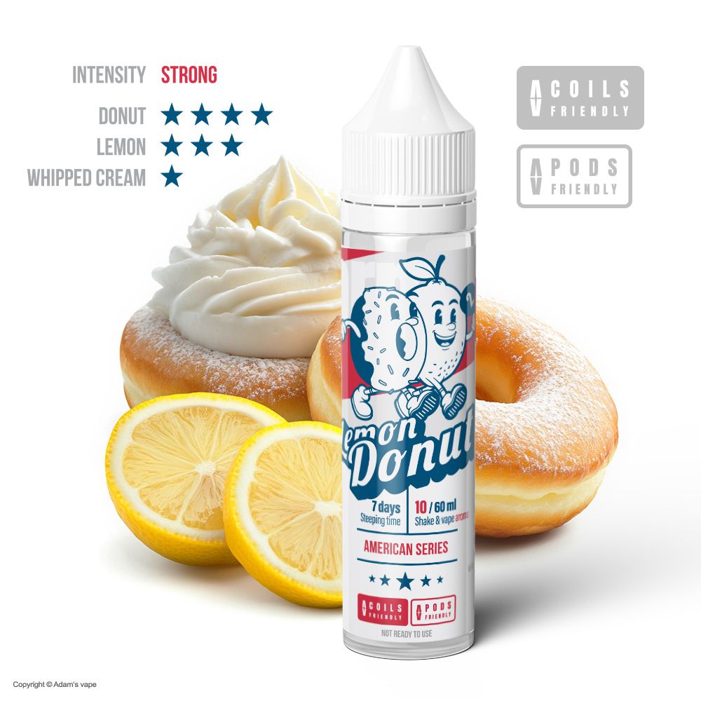 Příchuť Adams vape SnV: American Series - Lemon Donut / Citronový donut 10ml