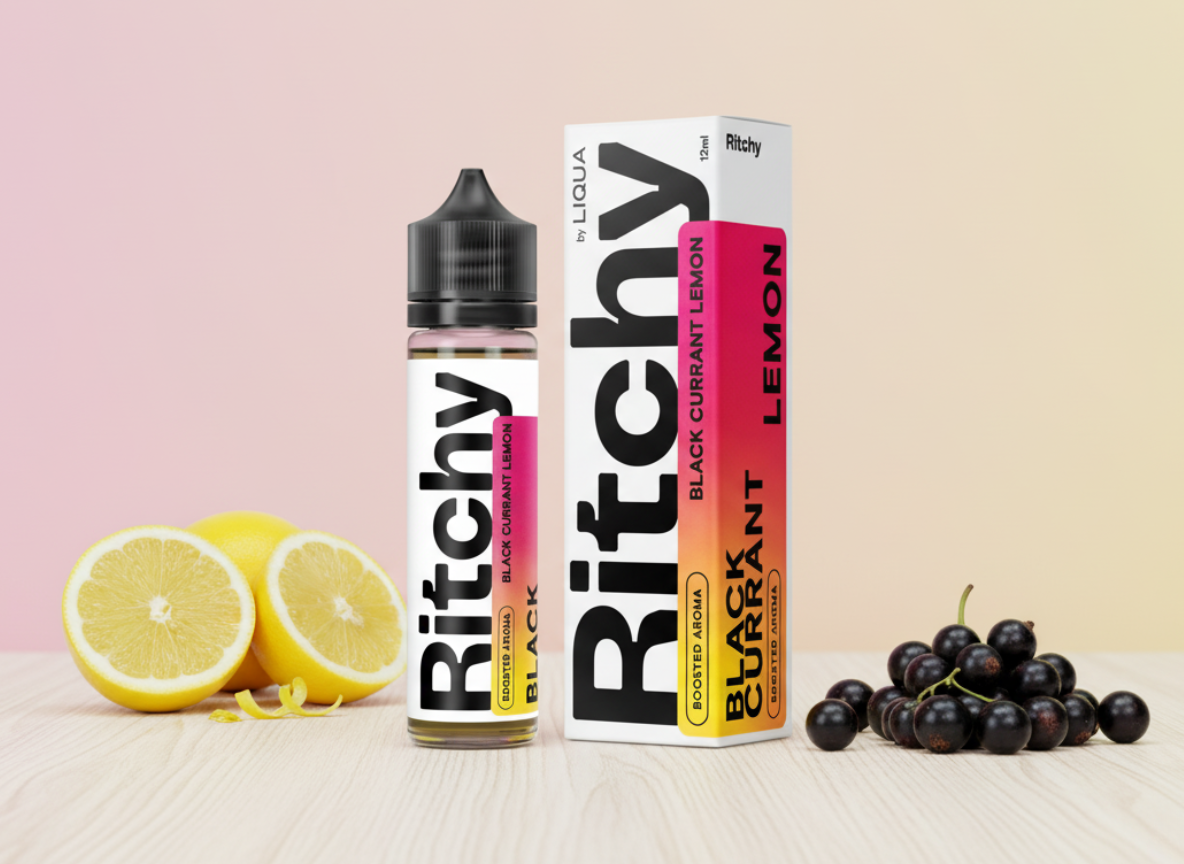 Ritchy - Liqua Příchuť LIQUA RITCHY - Black Currant Lemon / Černý rybíz, Citrón 10ml SnV
