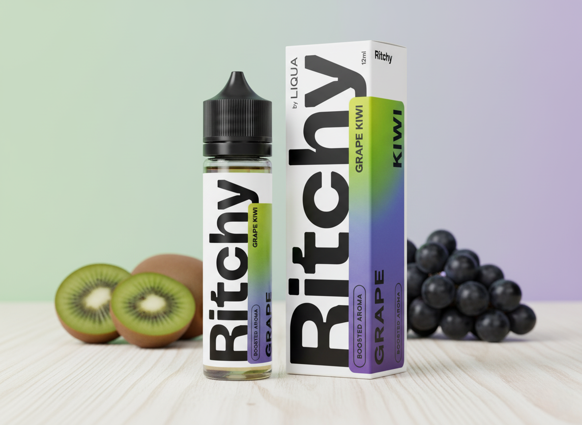 Ritchy - Liqua Příchuť LIQUA RITCHY - Grape Kiwi / Hroznové víno, kiwi 10ml SnV