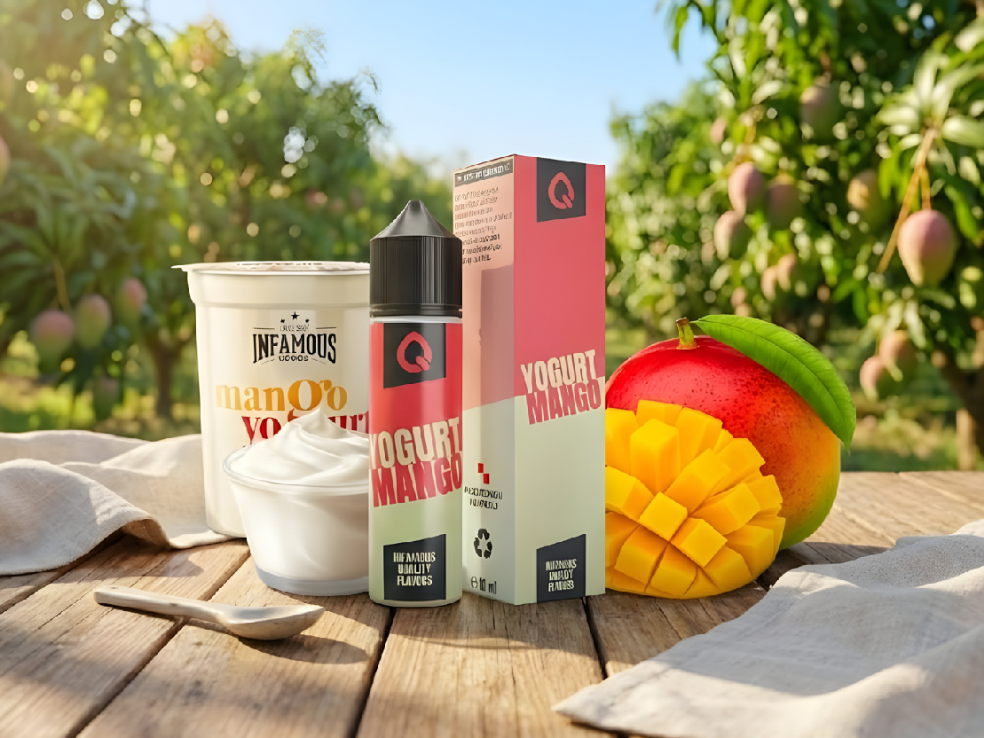 Příchuť Infamous Liqonic SNV - Yogurt Mango - jogurt a mango - 10ml