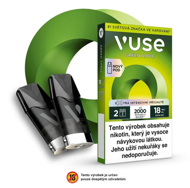 BAT (British American Tobacco) VUSE ePOD náplň Green Apple 2ML 18MG - 2KS