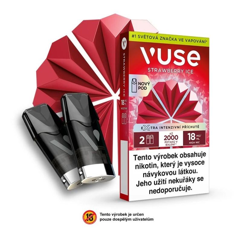 BAT (British American Tobacco) VUSE ePOD náplň Strawberry Ice 2ML 18MG - 2KS