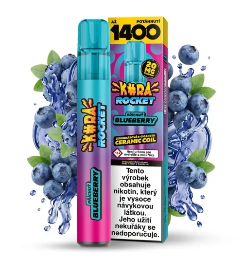 KURA Rocket jednorázová ecigareta Blueberry