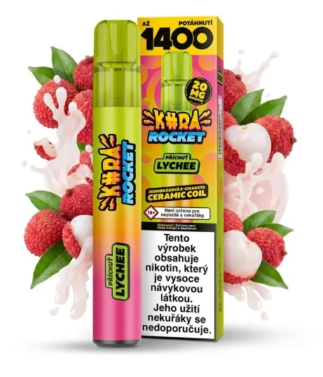 KURA Rocket jednorázová ecigareta Lychee