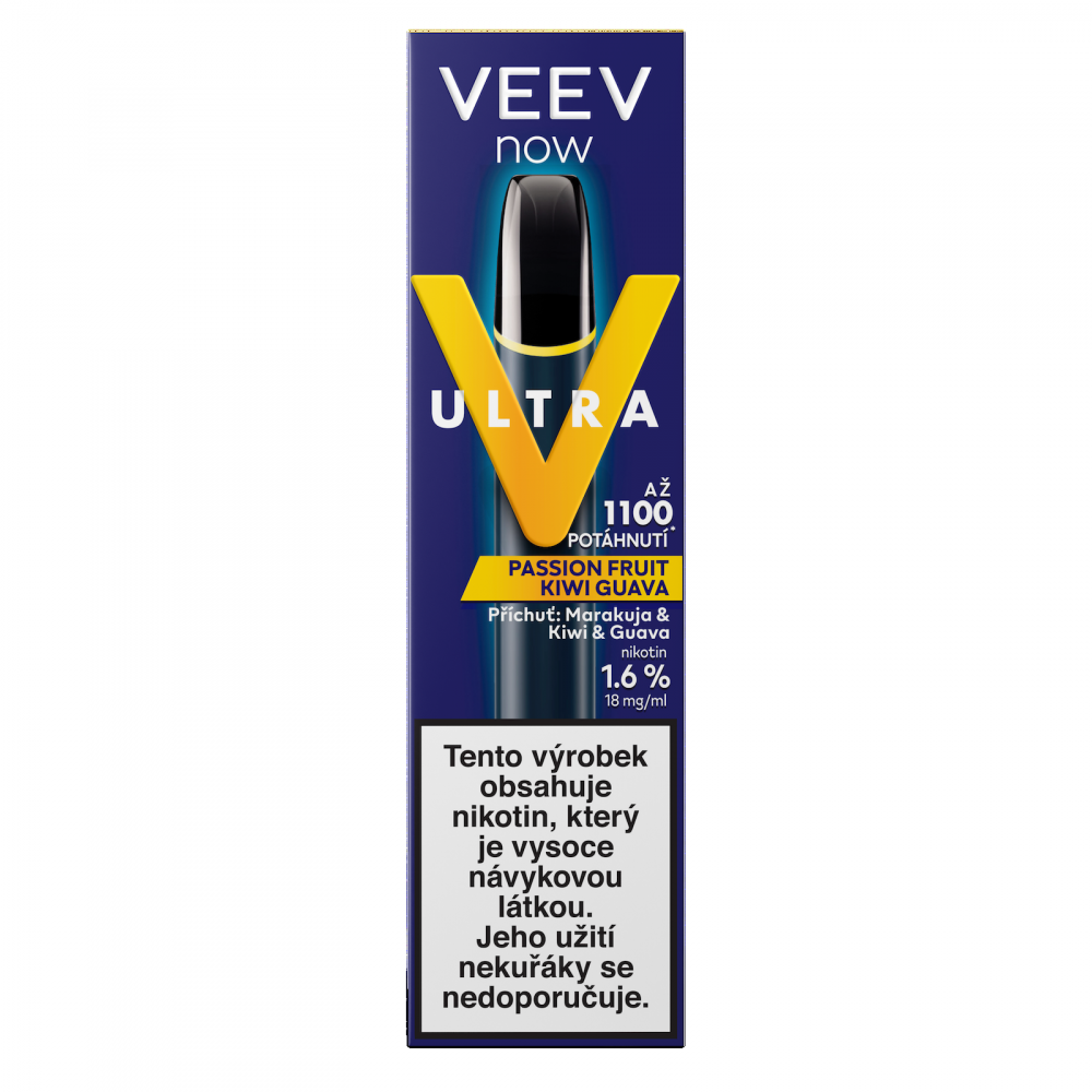 VEEV NOW ULTRA jednorázová ecigareta Passion Fruit Kiwi Guava
