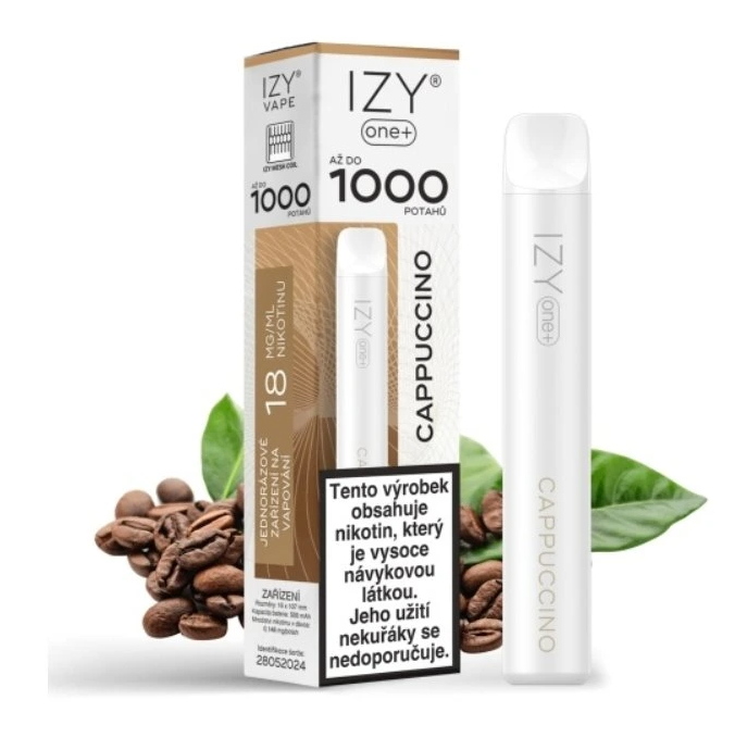 IZYVAPE Jednorázová ecigareta IZY ONE+ - Cappucino 18mg/ml