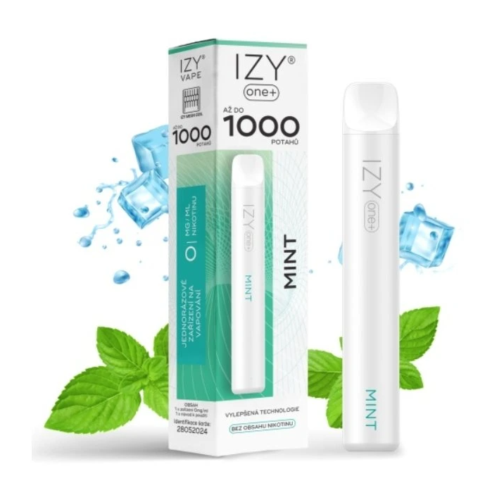 IZYVAPE Jednorázová ecigareta IZY ONE+ - Mint 0mg/ml