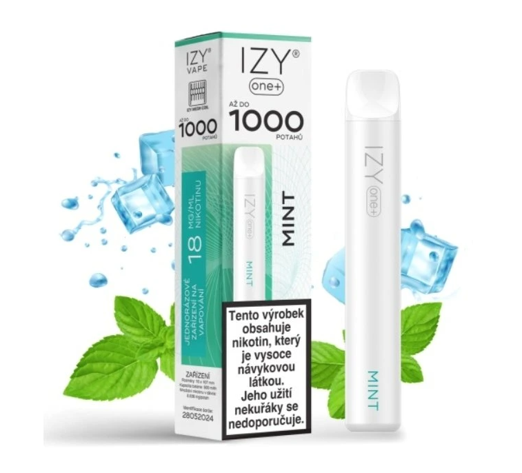 IZYVAPE Jednorázová ecigareta IZY ONE+ - Mint 18mg/ml