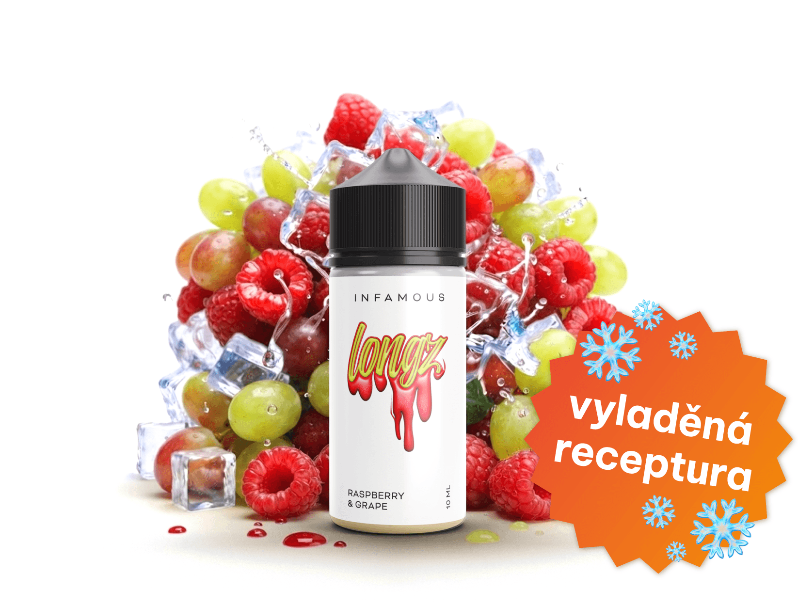 Příchuť SNV Infamous LongZ - Raspberry & Grape 10ml/100