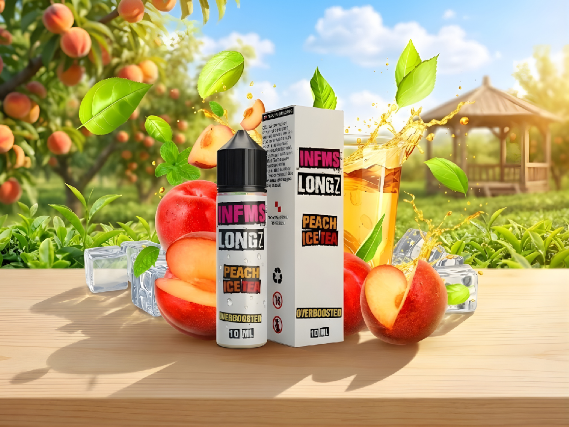 Příchuť SNV Infamous LongZ - Peach Ice Tea 10ml