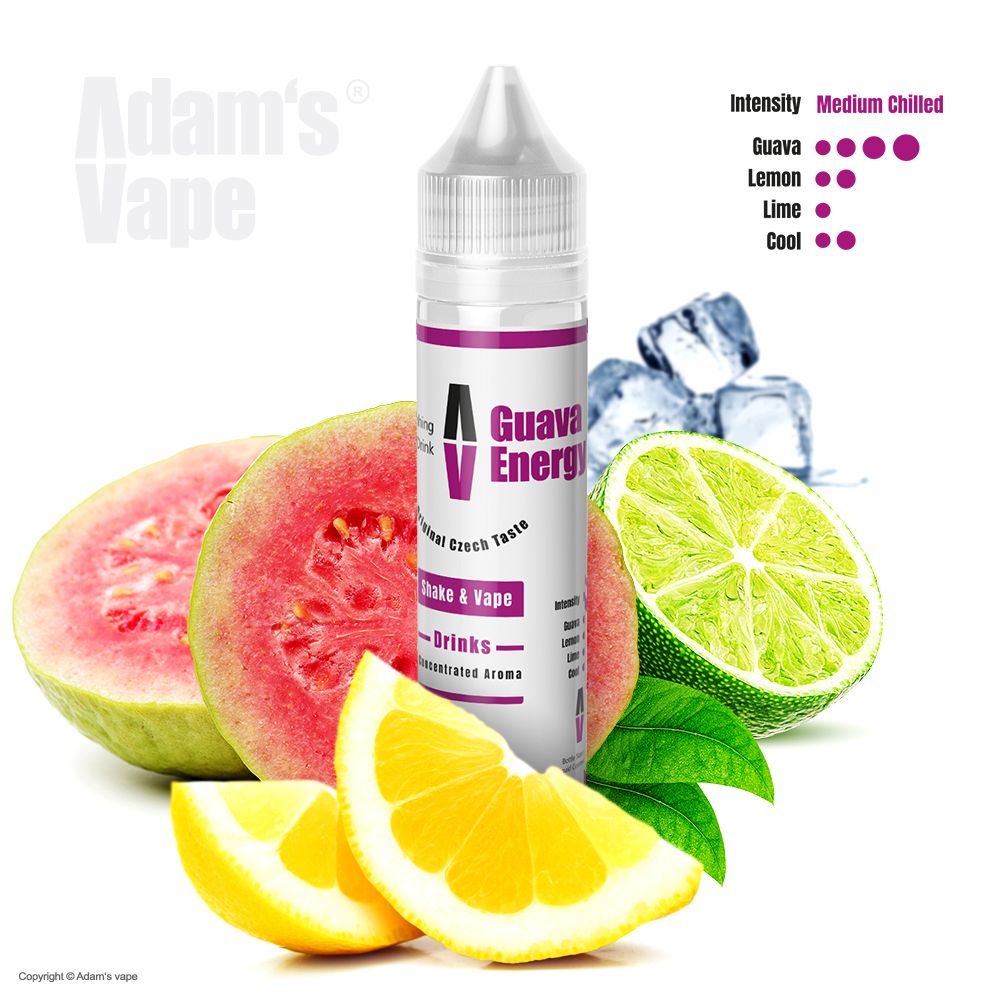 Příchuť Adams vape SnV: Guava Energy / Guavový energy drink 10ml