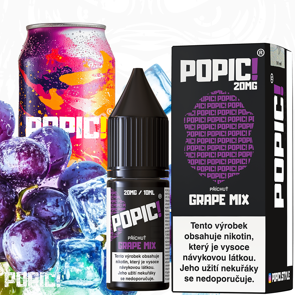 Nikotinová sůl POPIČ! - Grape Mix / Energetické Hrozny - 20mg
