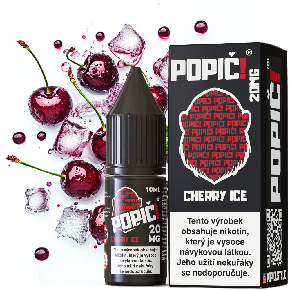 Nikotinová sůl POPIČ! - Cherry ICE / Osvěžující třešně - 20mg