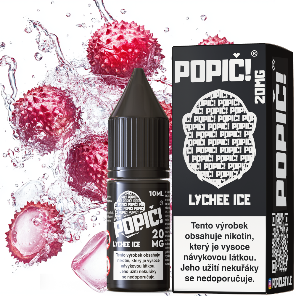 Nikotinová sůl POPIČ! - Lychee ICE / Osvěžující liči - 20mg