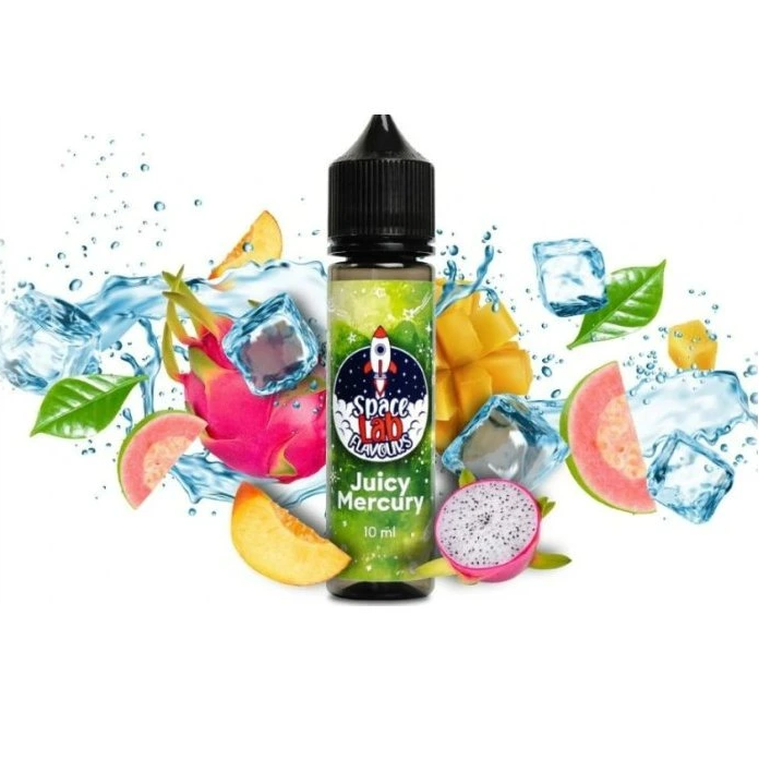 Příchuť Space Lab Flavours SnV - Juicy Mercury / Chladivý mix Manga, Guavy, Broskve a Dračího ovoce 10ml