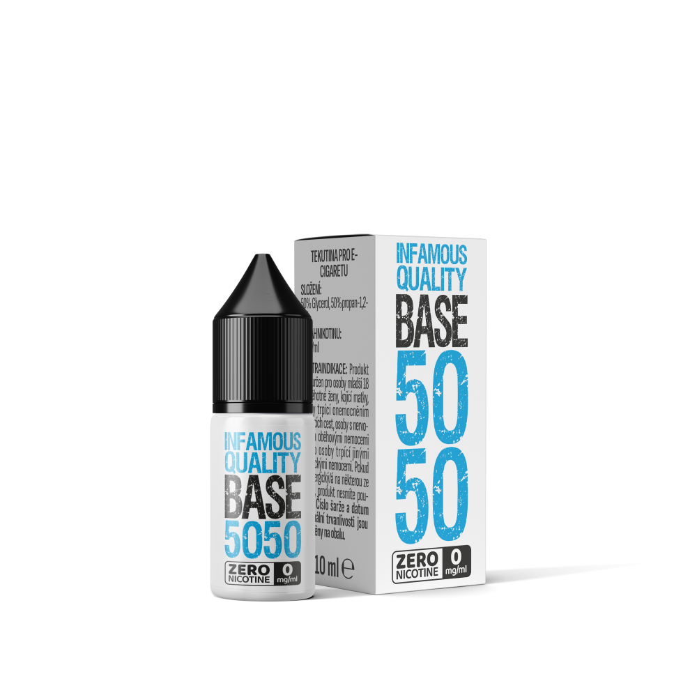Infamous MTL beznikotinová báze 50/50 VG/PG 10ml