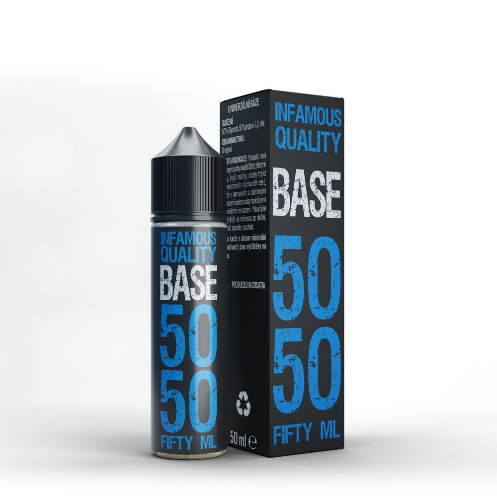 Infamous MTL beznikotinová báze 50/50 VG/PG 50ml