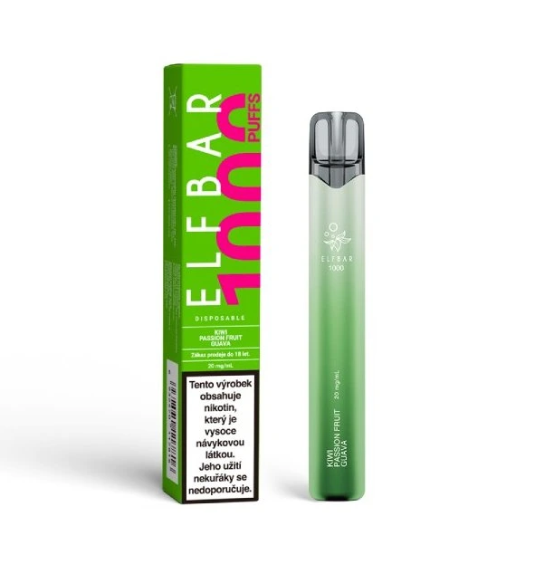 ELF BAR 1000 jednorázová ecigareta Kiwi Passion Fruit Guava - 20mg