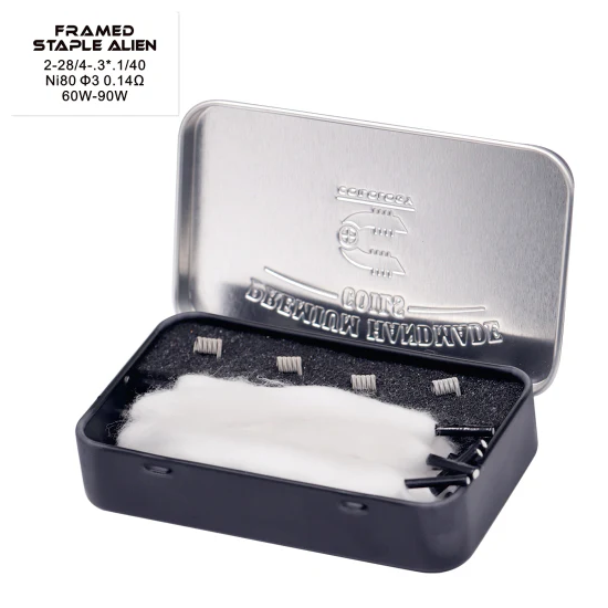 Coilology Premium Handmade Coils Framed Staple Alien 2-28/4-1*3/40 - 0,14ohm/dual, 4ks
