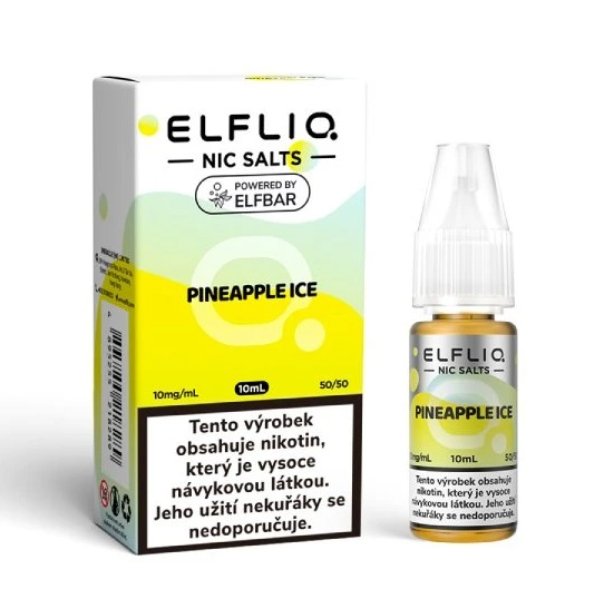 Nikotinová Sůl ELF BAR ElfLiq - Pineapple Ice 10ml Nikotin: 10 mg - Kolek R