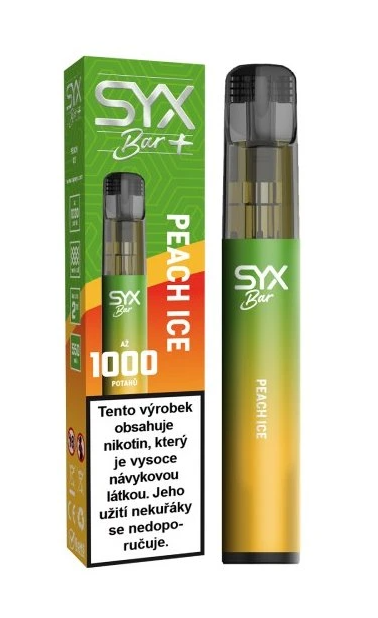 SYX BAR jednorázová e-cigareta Peach Ice