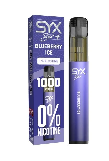 SYX BAR jednorázová e-cigareta Blueberry Ice - 0mg