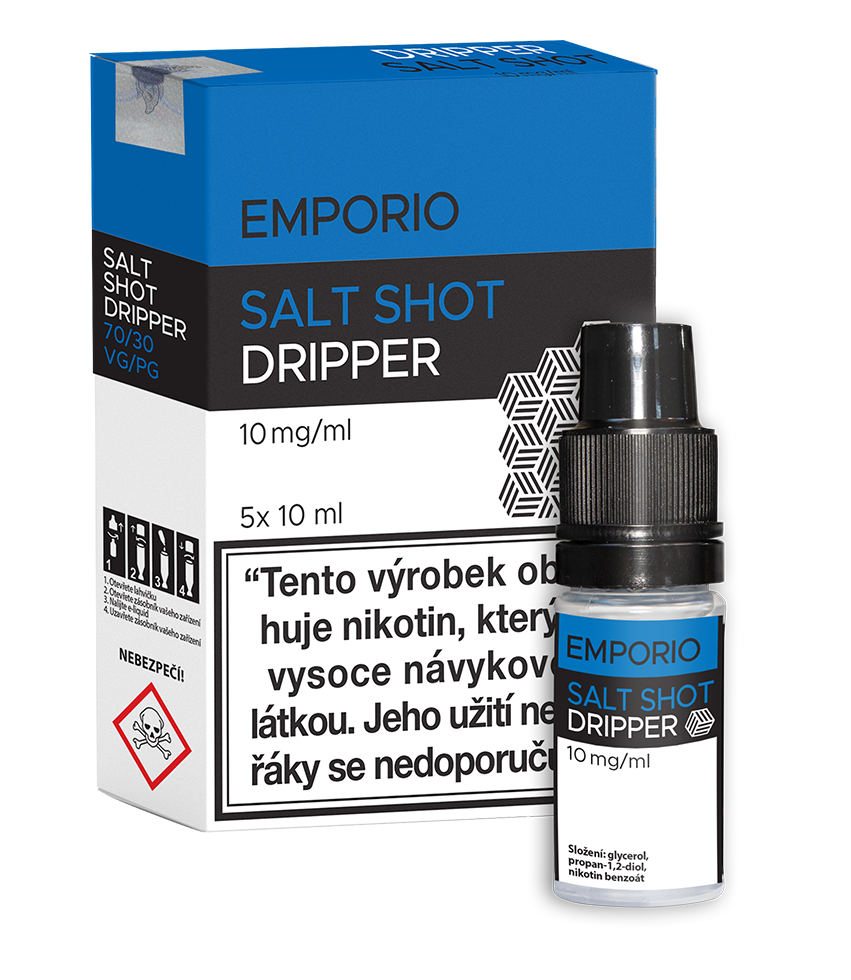 Imperia BOOSTER EMPORIO Nic Salt Dripper VPG 70/30 5x10ml - 10mg nikotinu/ml