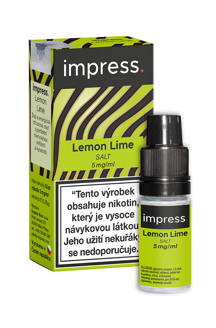 Imperia Nikotinová sůl Emporio Impress - Lemon Lime 10ml Nikotin: 5 mg