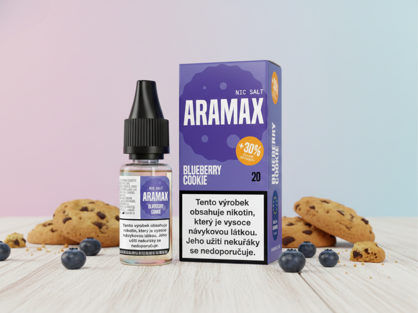 Aramax Salt - Blueberry Cookie 10ml Nikotin: 10 mg