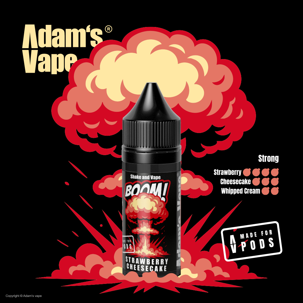 Adams Vape Příchuť Adam´s Vape BOOM! SnV - Strawberry Cheesecake 5ml